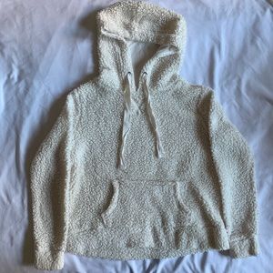HIPPIE ROSE plush hoodie Sherpa